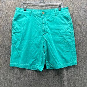 Vineyard Vines Shorts Mens 35 Teal Blue Cotton Chino Classic Fit Golf Club